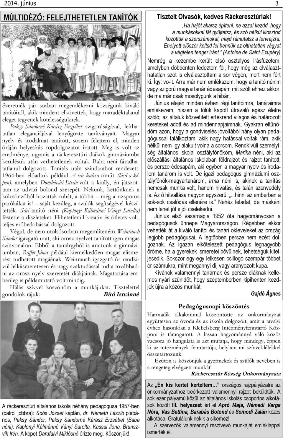 HÍRMONDÓ Ráckeresztúr Község Önkormányzatának lapja - PDF Ingyenes letöltés