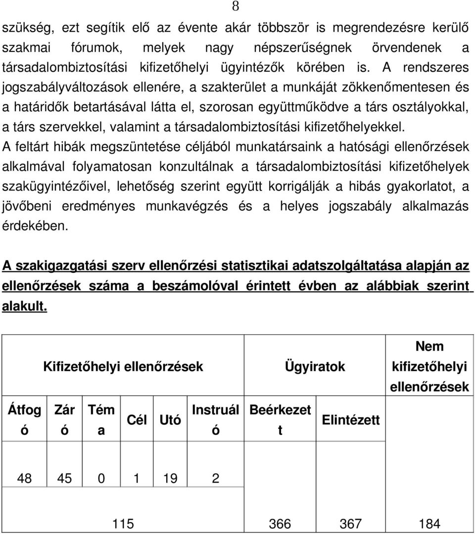 társadalombiztosítási kifizetőhelyekkel.