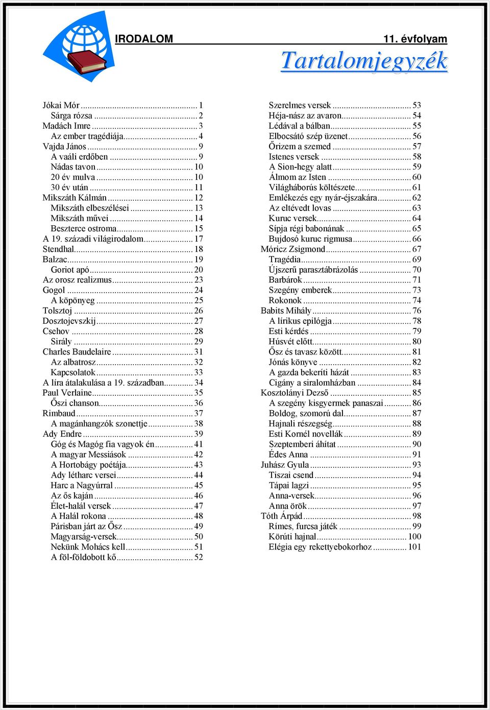 .. 23 Gogol... 24 A köpönyeg... 25 Tolsztoj... 26 Dosztojevszkij... 27 Csehov... 28 Sirály... 29 Charles Baudelaire... 31 Az albatrosz... 32 Kapcsolatok... 33 A líra átalakulása a 19. században.