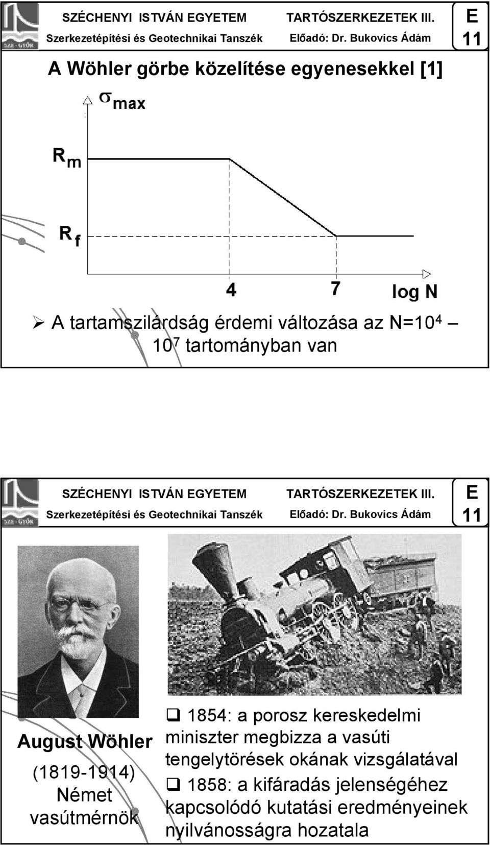 tartományban van  Bukovics Ádám August Wöhler (1819-1914) Német vasútmérnök 1854: a porosz kereskedelmi miniszter