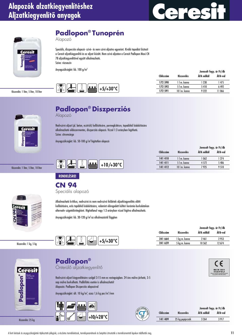 Színe: rózsaszín Anyagszükséglet: kb. 100 g/m 2 Kiszerelés: 1 liter, 5 liter, 10 liter 172 590 1 l m. kanna 1 230 1 475 172 592 5 l m. kanna 5 410 6 492 172 591 10 l m.