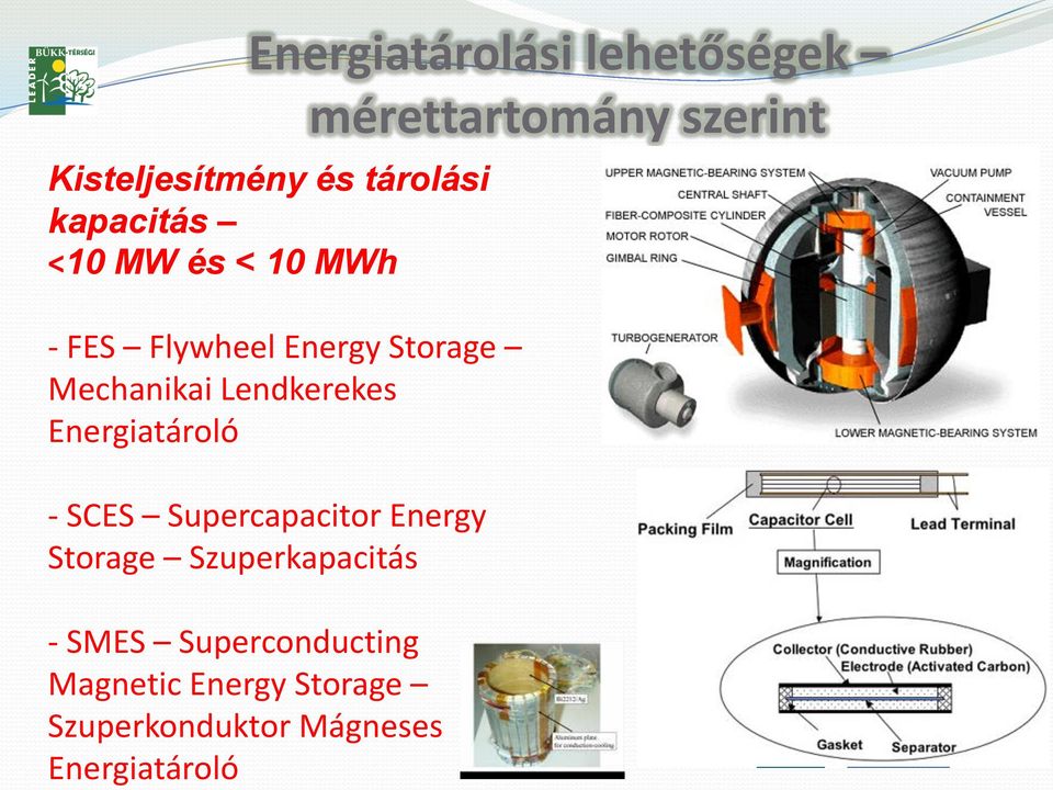 kapacitás <10 MW és < 10 MWh - FES Flywheel Energy Storage Mechanikai