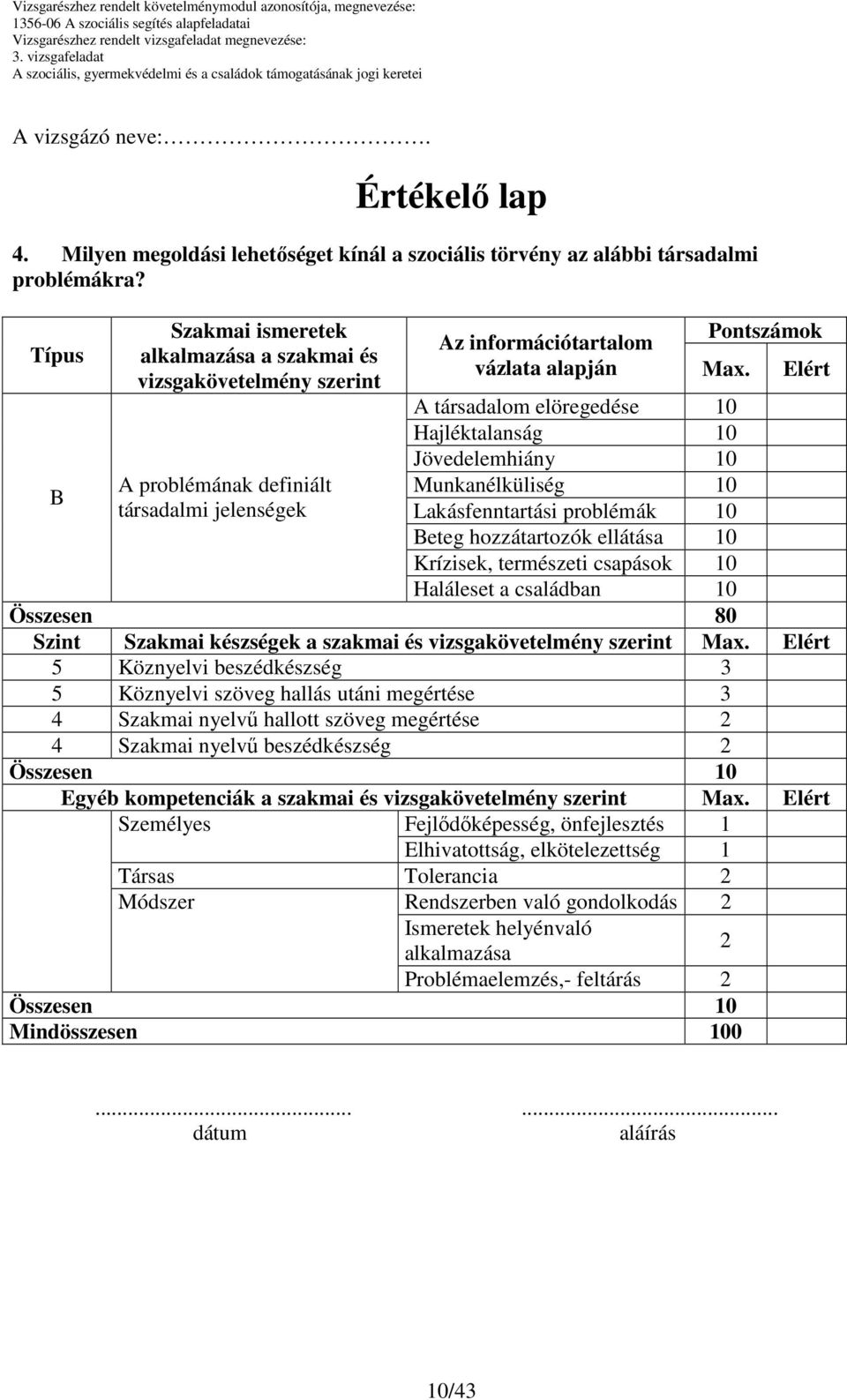 Elért A társadalom elöregedése Hajléktalanság Jövedelemhiány Munkanélküliség Lakásfenntartási problémák Beteg hozzátartozók ellátása Krízisek, természeti csapások Haláleset a családban Összesen 80