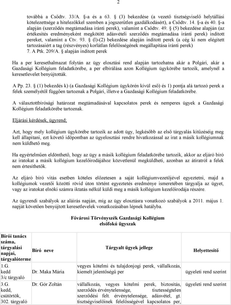 (5) bekezdése alapján (az értékesítés eredményeként megkötött adásvételi szerződés megtámadása iránti perek) indított pereket, valamint a Ctv. 93.