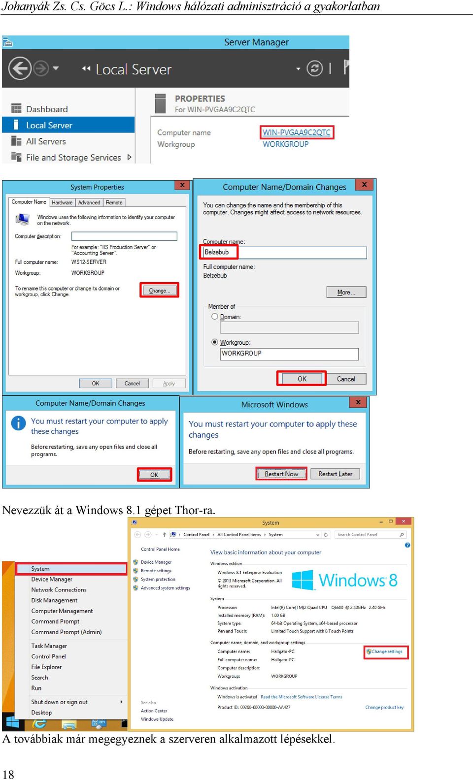 gyakorlatban Nevezzük át a Windows 8.