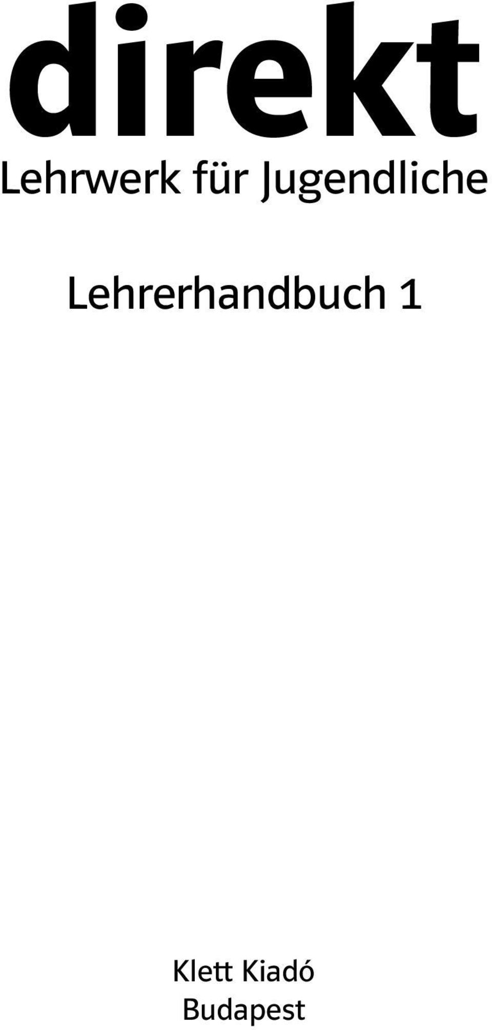 Lehrerhandbuch 1