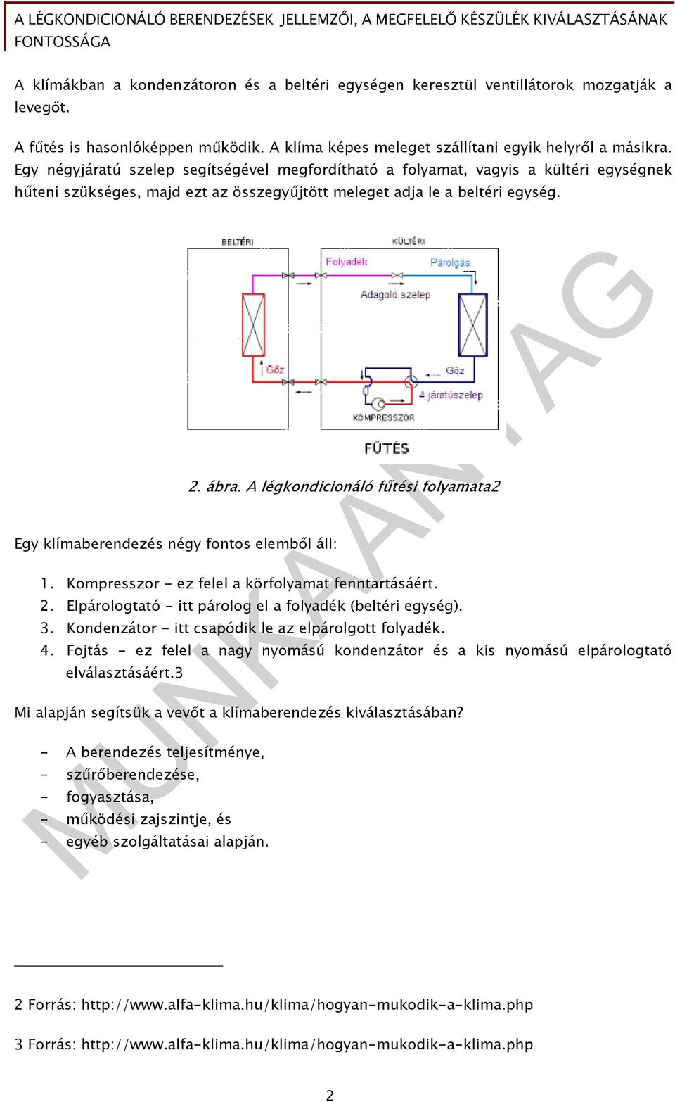 A légkondicionáló berendezések jellemzői, a megfelelő készülék  kiválasztásának fontossága - PDF Ingyenes letöltés