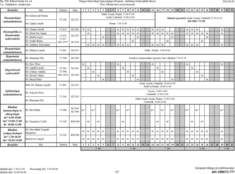 Nemes László 71-815 K2 036 Dr. Róna-Tas Ágnes 71-815 K2 035 Dr. Bartha Lajos 71-817 Dr. Szabó Ibolya 465-1977 K2 038 Dr. Szélessy Zsuzsanna Dr. Rókusz László 71-067 K2 017 Dr.