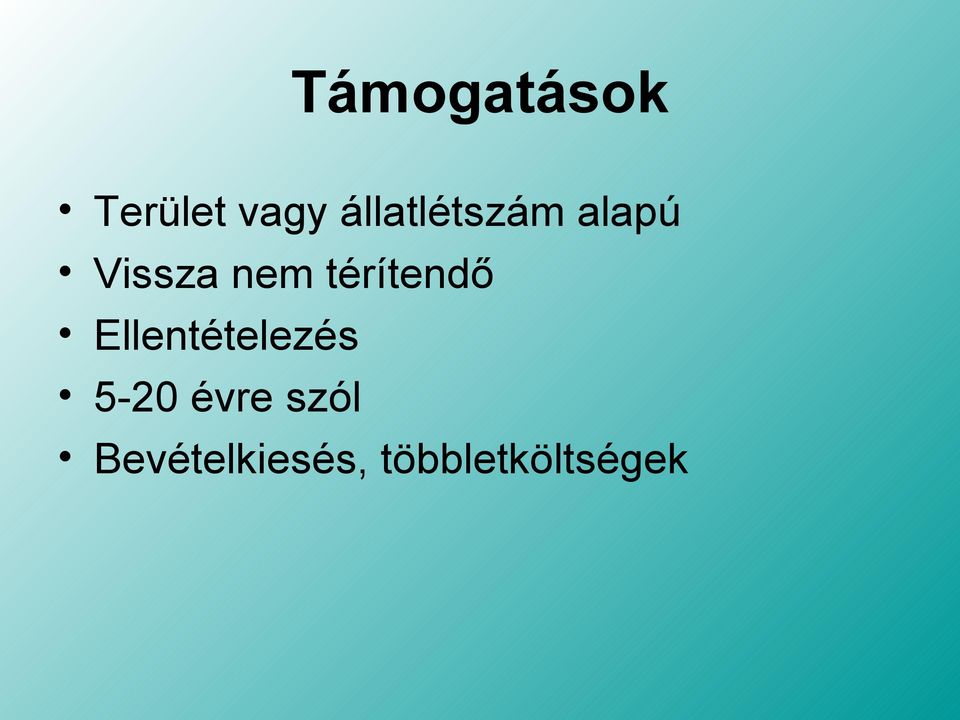 térítendő Ellentételezés 5-20