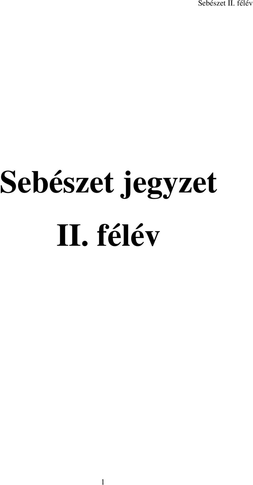 II. félév