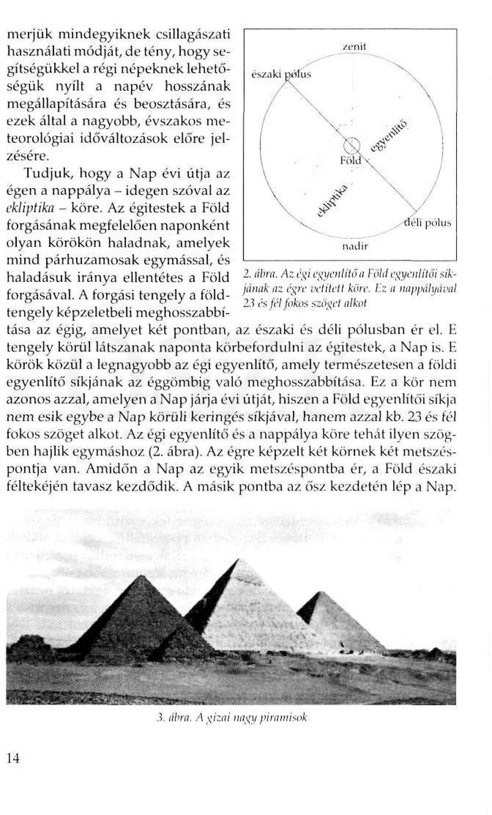 Az égitestek a Föld forgásának megfelelően naponként olyan körökön haladnak, amelyek mind párhuzamosak egymással, és haladásuk iránya ellentétes a Föld forgásával.