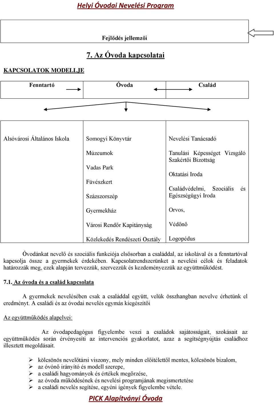 Közlekedés Rendészeti Osztály Nevelési Tanácsadó Tanulási Képességet Vizsgáló Szakértői Bizottság Oktatási Iroda Családvédelmi, Szociális és Egészségügyi Iroda Orvos, Védőnő Logopédus Óvodánkat