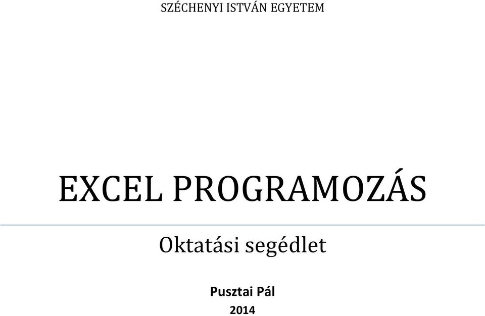 PROGRAMOZÁS