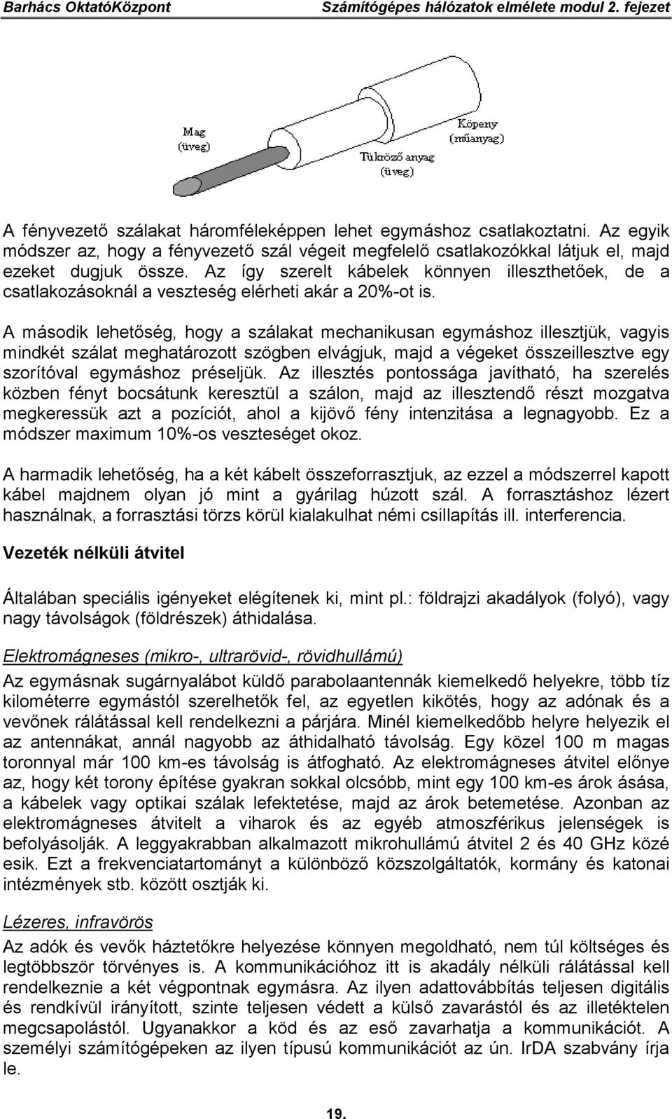 Az így szerelt kábelek könnyen illeszthetőek, de a csatlakozásoknál a veszteség elérheti akár a 20%-ot is.