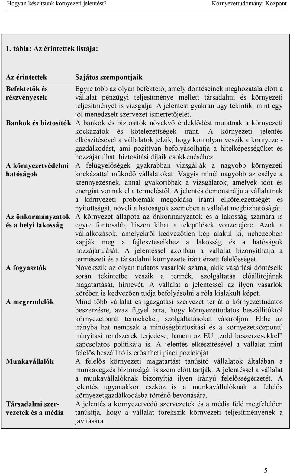 Bankok és biztosítók A bankok és biztosítók növekvő érdeklődést mutatnak a környezeti kockázatok és kötelezettségek iránt.