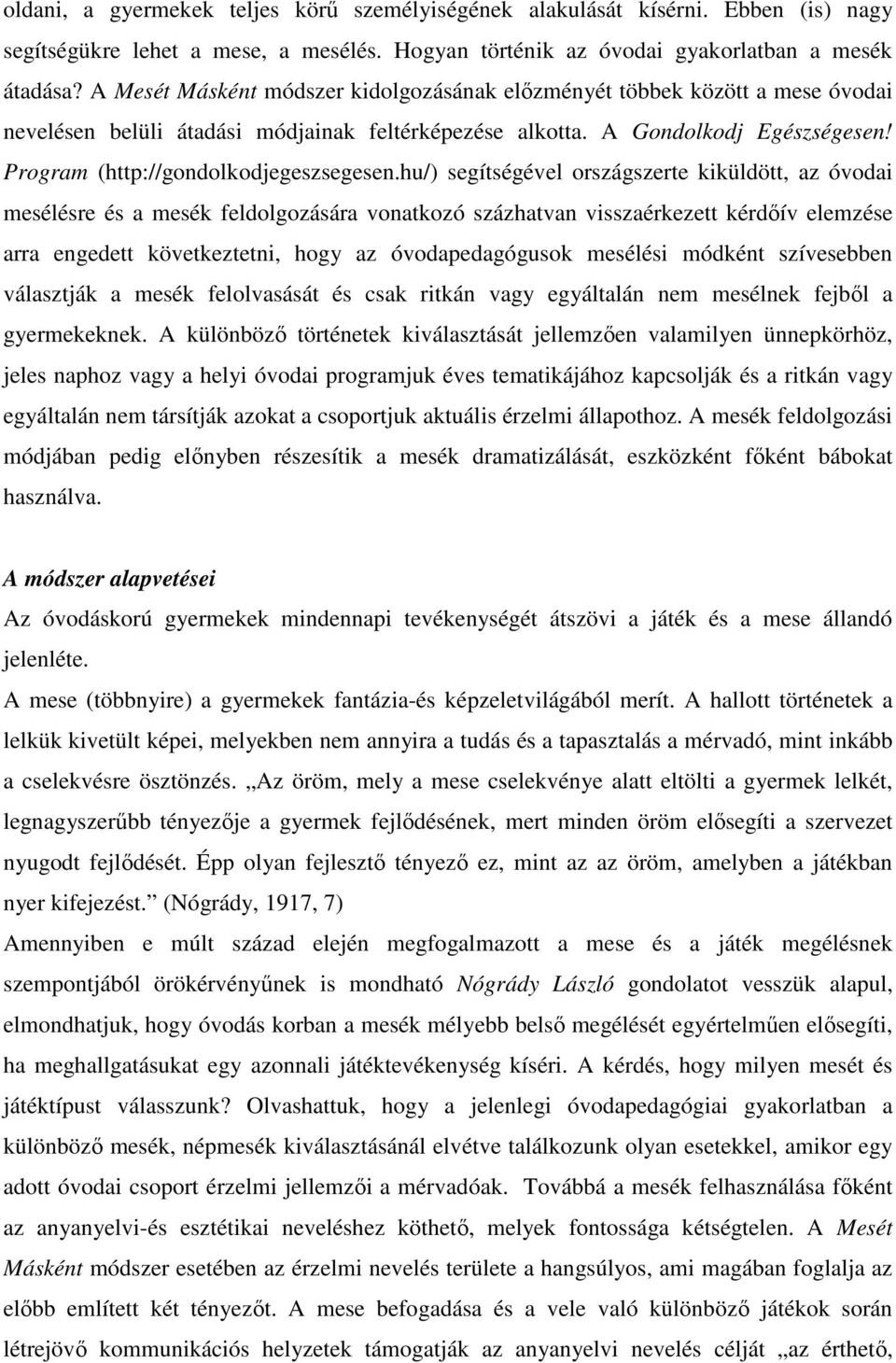 Program (http://gondolkodjegeszsegesen.