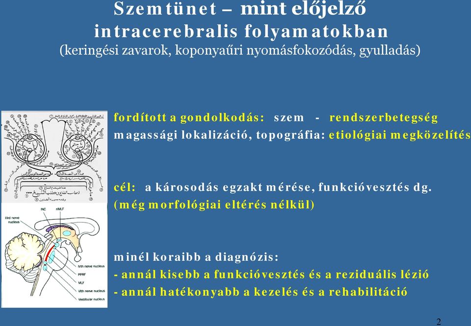 megközelítés cél: a kársdás egzakt mérése, funkcióvesztés dg.