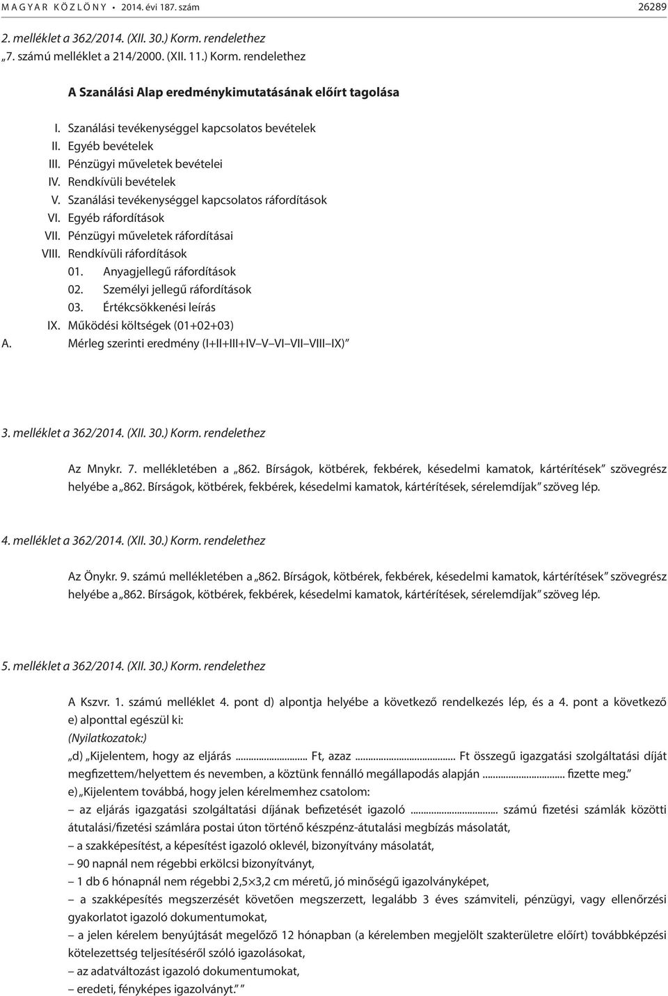 Egyéb ráfordítások VII. Pénzügyi műveletek ráfordításai VIII. Rendkívüli ráfordítások 01. Anyagjellegű ráfordítások 02. Személyi jellegű ráfordítások 03. Értékcsökkenési leírás IX.