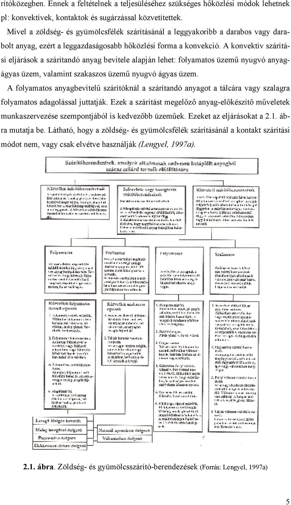 A konvektív szárítási eljárások a szárítandó anyag bevitele alapján lehet: folyamatos üzemű nyugvó anyagágyas üzem, valamint szakaszos üzemű nyugvó ágyas üzem.