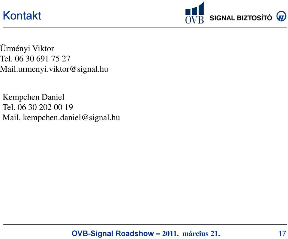 viktor@signal.hu Kempchen Daniel Tel.
