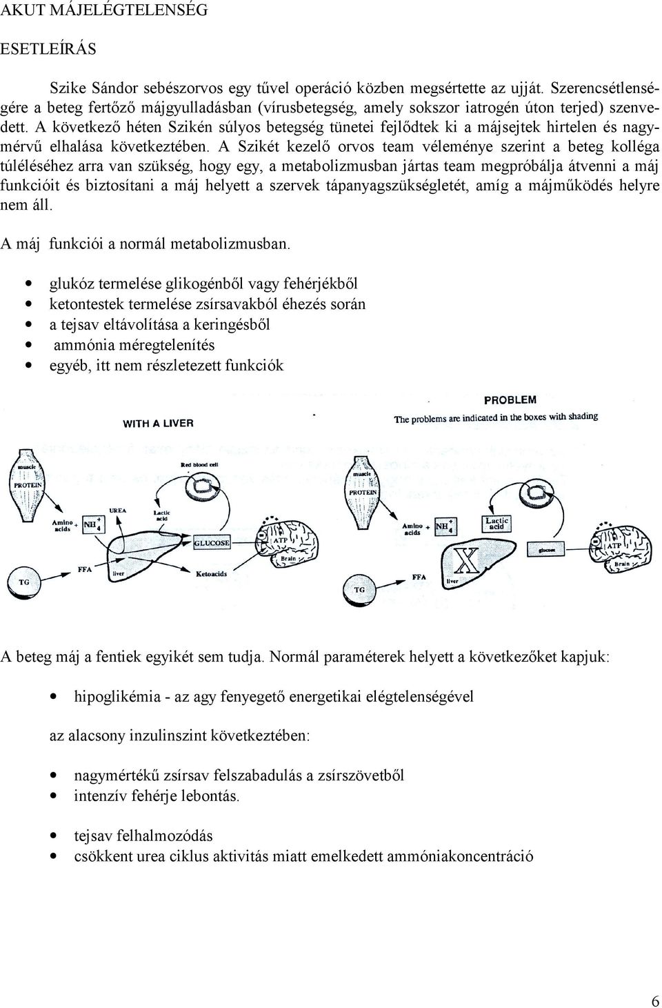 A következő héten Szikén súlyos betegség tünetei fejlődtek ki a májsejtek hirtelen és nagymérvű elhalása következtében.