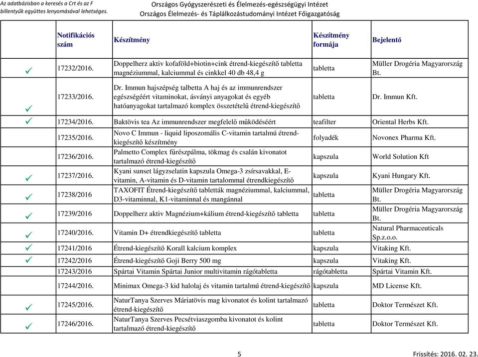 Baktövis tea Az immunrendszer megfelelő működéséért teafilter Oriental Herbs Kft. 17235/2016.