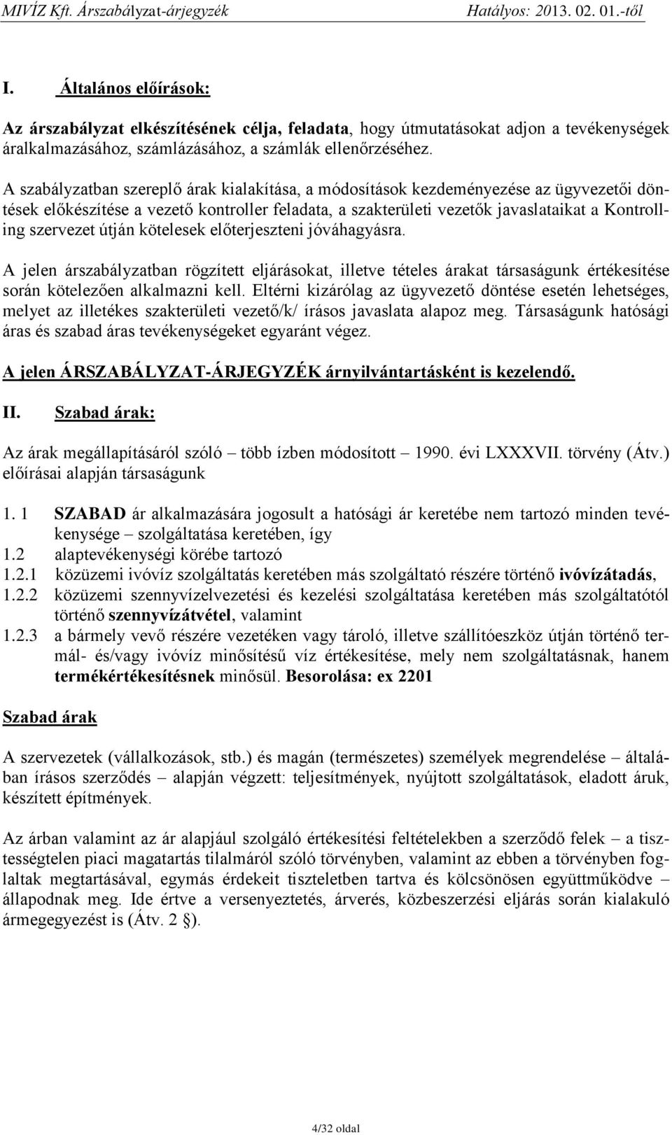 MIVÍZ MISKOLCI VÍZMŰ KFT. - PDF Free Download