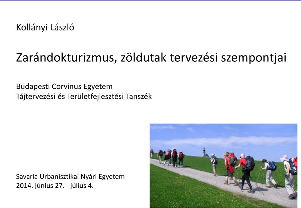 Tájtervezési és Területfejlesztési Tanszék