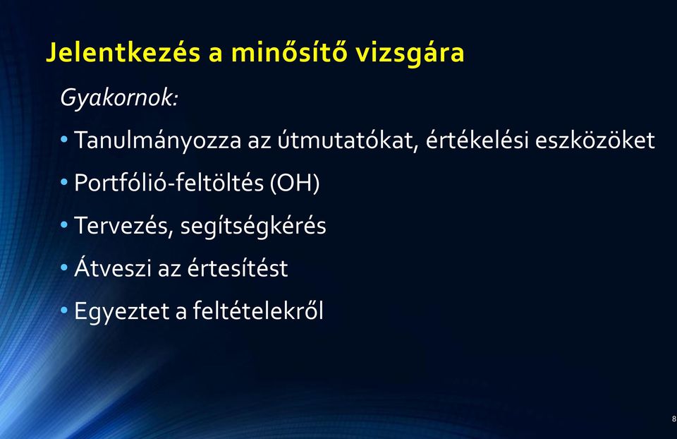 eszközöket Portfólió-feltöltés (OH) Tervezés,