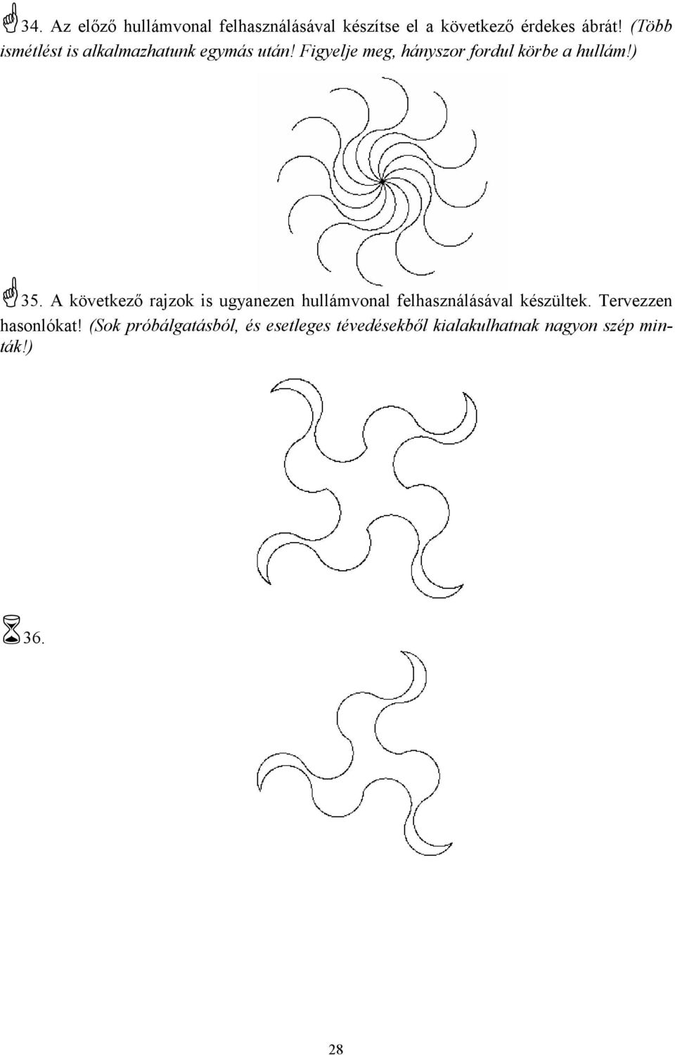 Figyelje meg, hányszor fordul körbe a hullám!) 35.