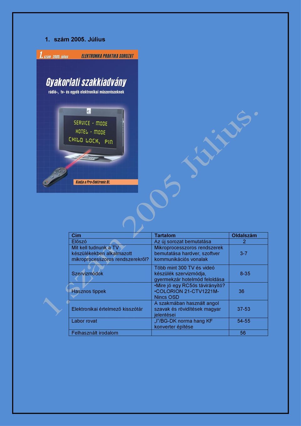 ELEKTRONIKA -PRAKTIKA TARTALOMJEGYZÉK - PDF Ingyenes letöltés