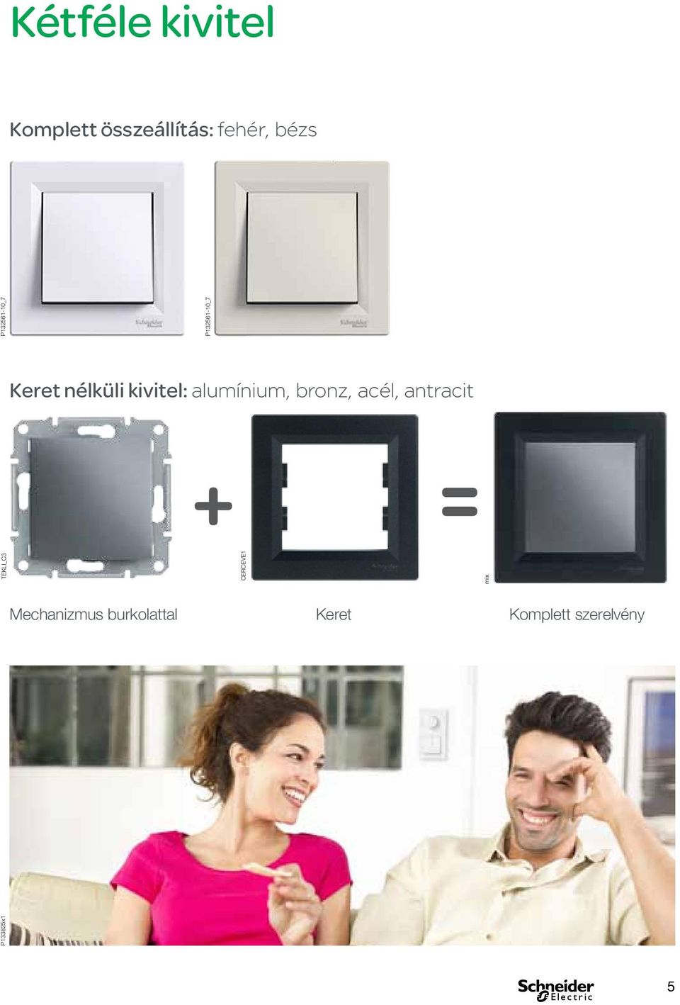 antracit + = Mechanizmus burkolattal Keret Komplett