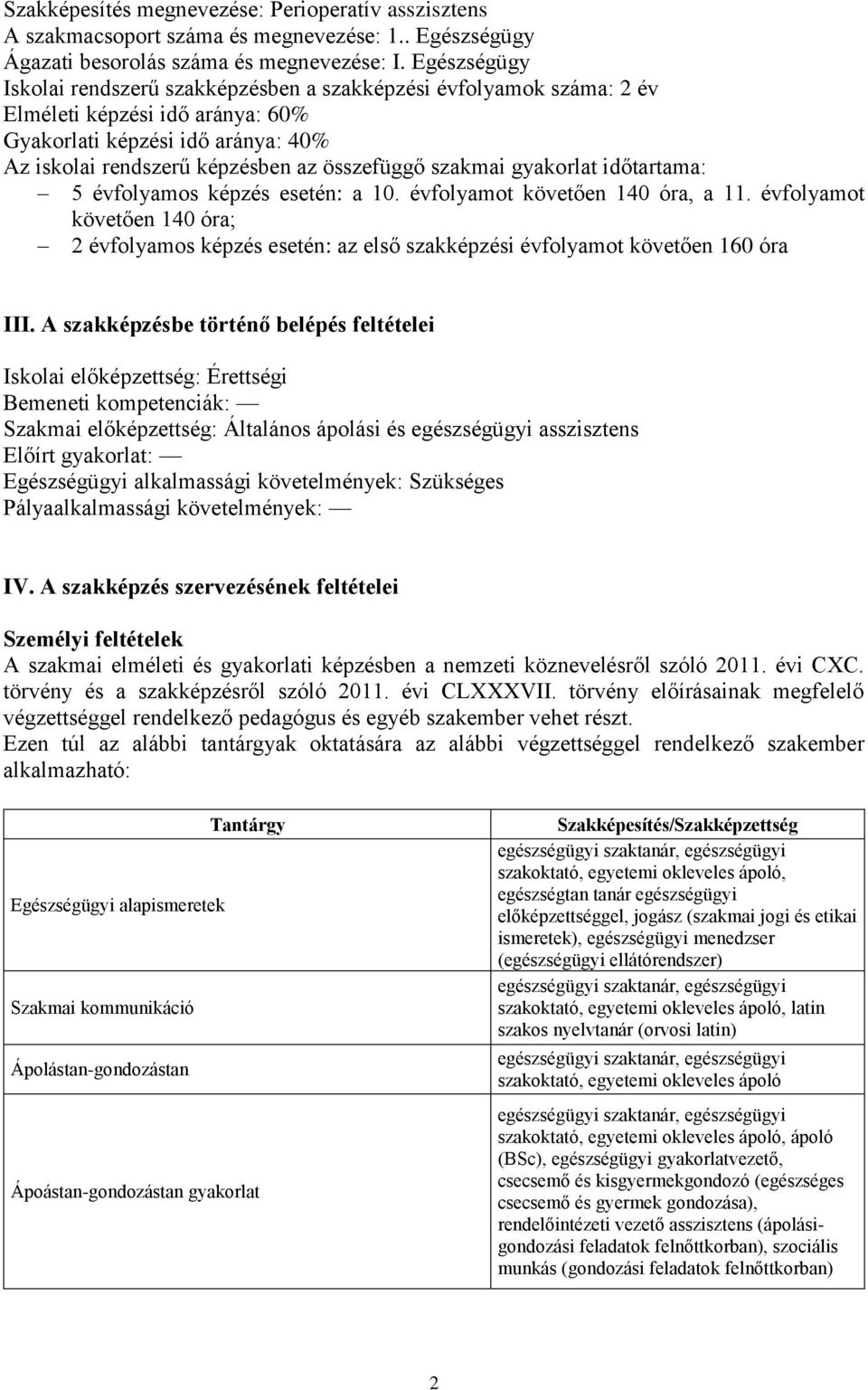 szakmai gyakorlat időtartama: 5 évfolyamos képzés esetén: a 10. évfolyamot követően 140 óra, a 11.