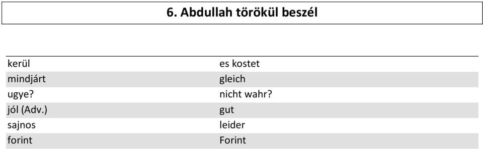 ) sajnos forint es kostet