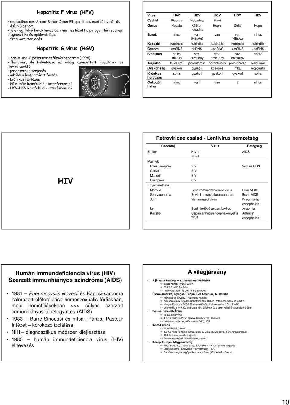limfocitákat fertőzi krónikus fertőzés HIV-HGV koinfekció interferencia? HCV-HGV koinfekció interferencia?