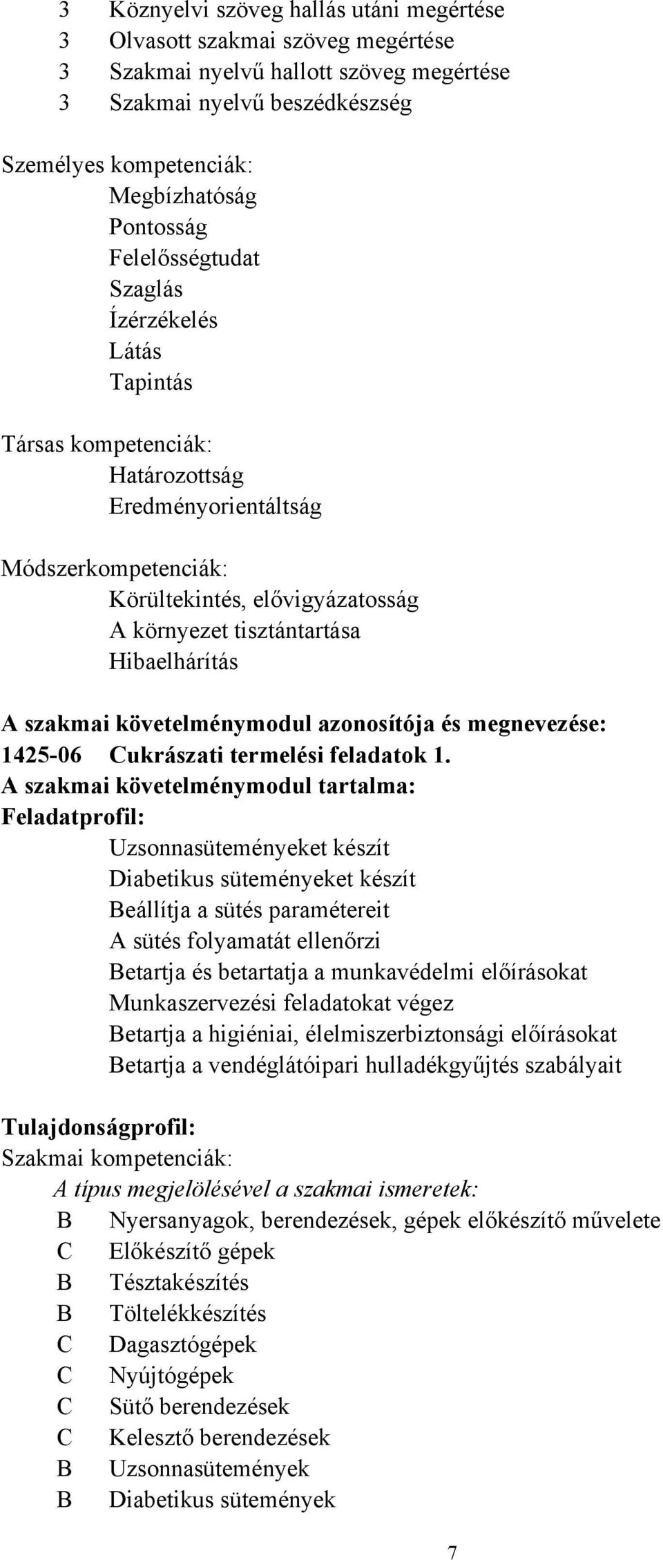 szakmai követelménymodul azonosítója és megnevezése: 1425-06 Cukrászati termelési feladatok 1.