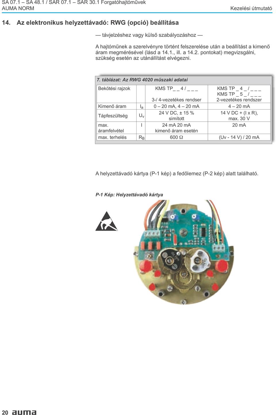 adatai Bekötési rajzok KMS TP 4/ 3-/ 4-vezetékes rendser KMSTP_4_/ KMSTP_5_/ 2-vezetékes rendszer Kimenõ áram I a 0 20mA,4 20mA 4 20mA 24VDC,±15% 14VDC+(IxRB), Tápfeszültség U v simított max