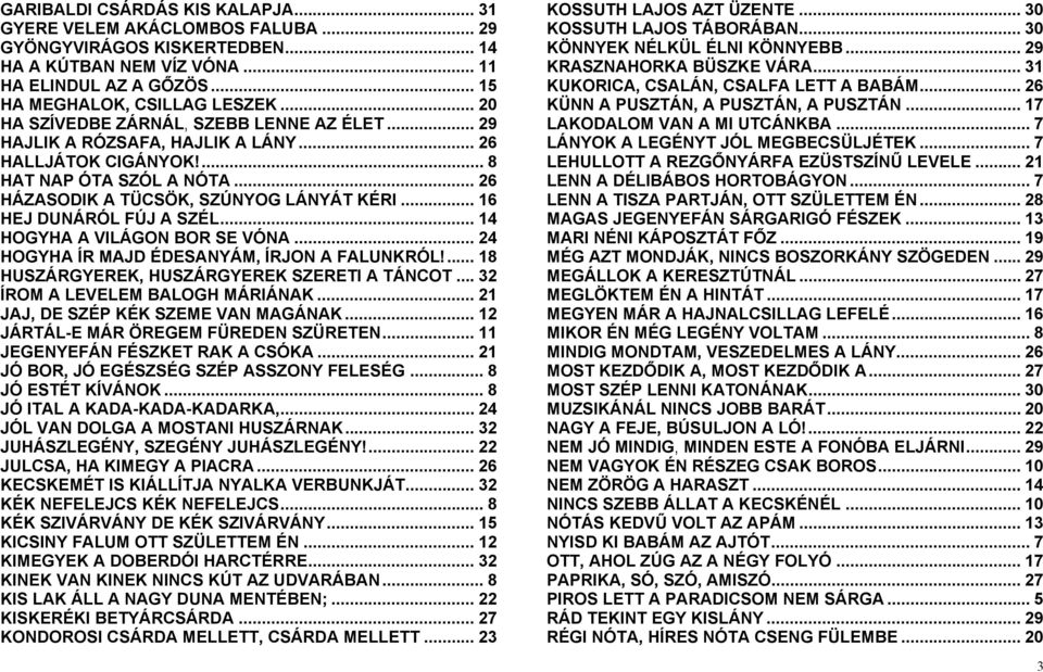 Pannon Egyetem Magyarnóta Kör. Nótaszövegek I. - PDF Free Download