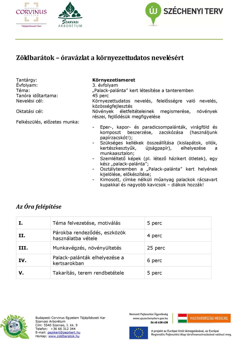 fejlődésük megfigyelése Felkészülés, előzetes munka: - Eper-, kapor- és paradicsompalánták, virágföld és komposzt beszerzése, zacskózása (használjunk papírzacskót!