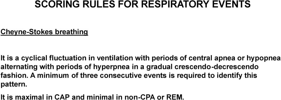 periods of hyperpnea in a gradual crescendo-decrescendo fashion.