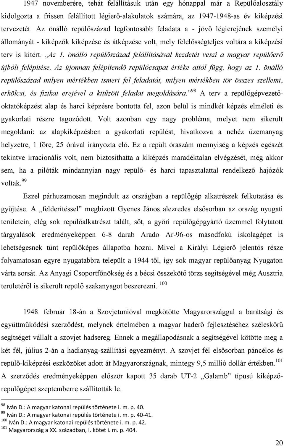 légierő-alakulatok számára, az 1947-1948-as év kiképzési tervezetét.
