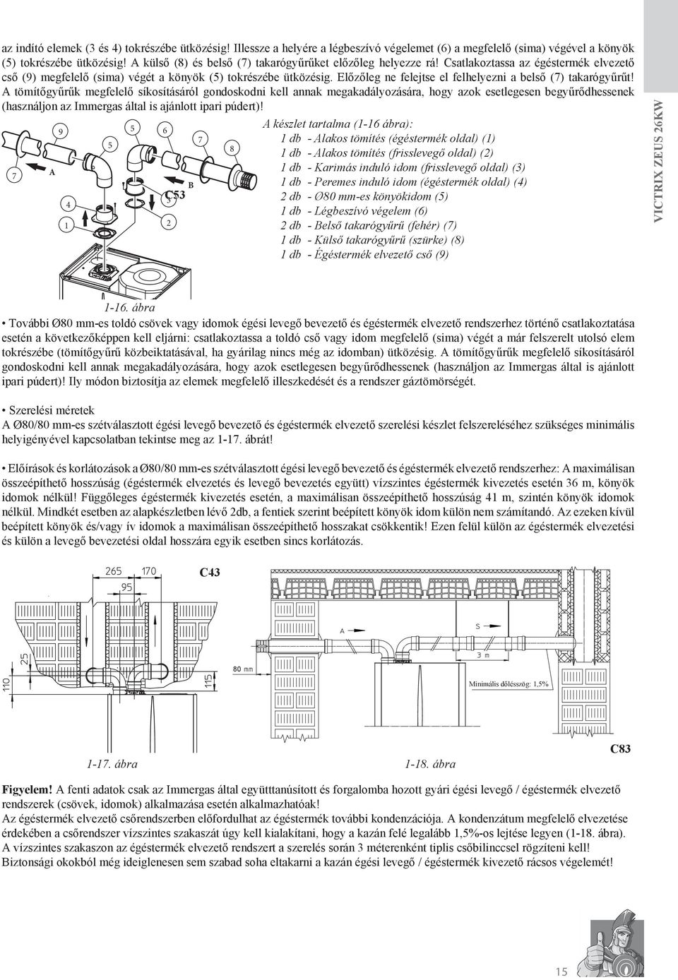 Előzőleg ne felejtse el felhelyezni a belső (7) takarógyűrűt!