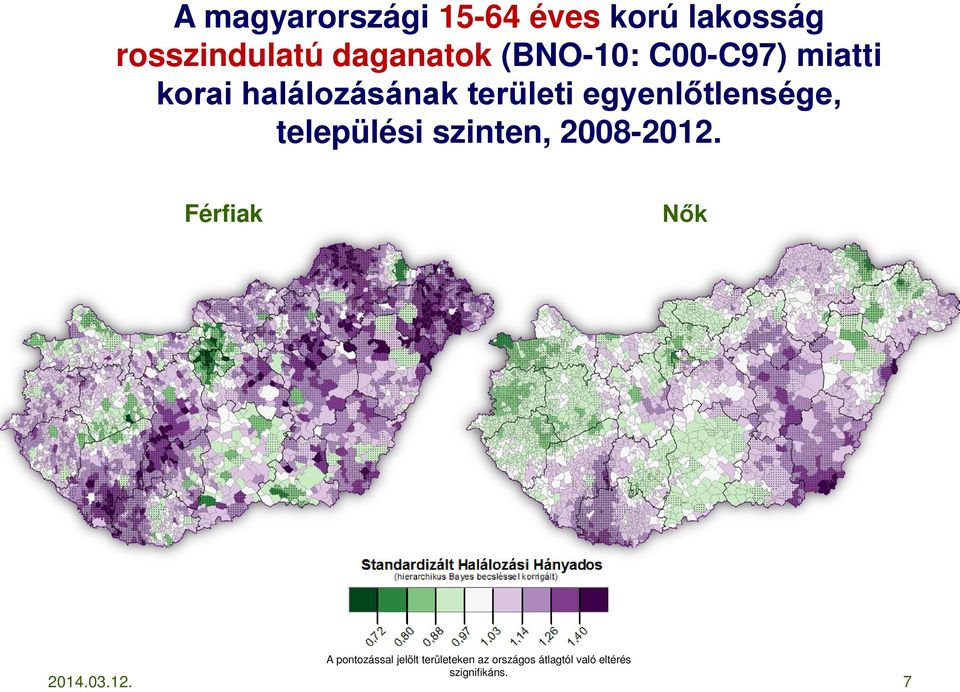 egyenlőtlensége, települési szinten, 2008-2012.