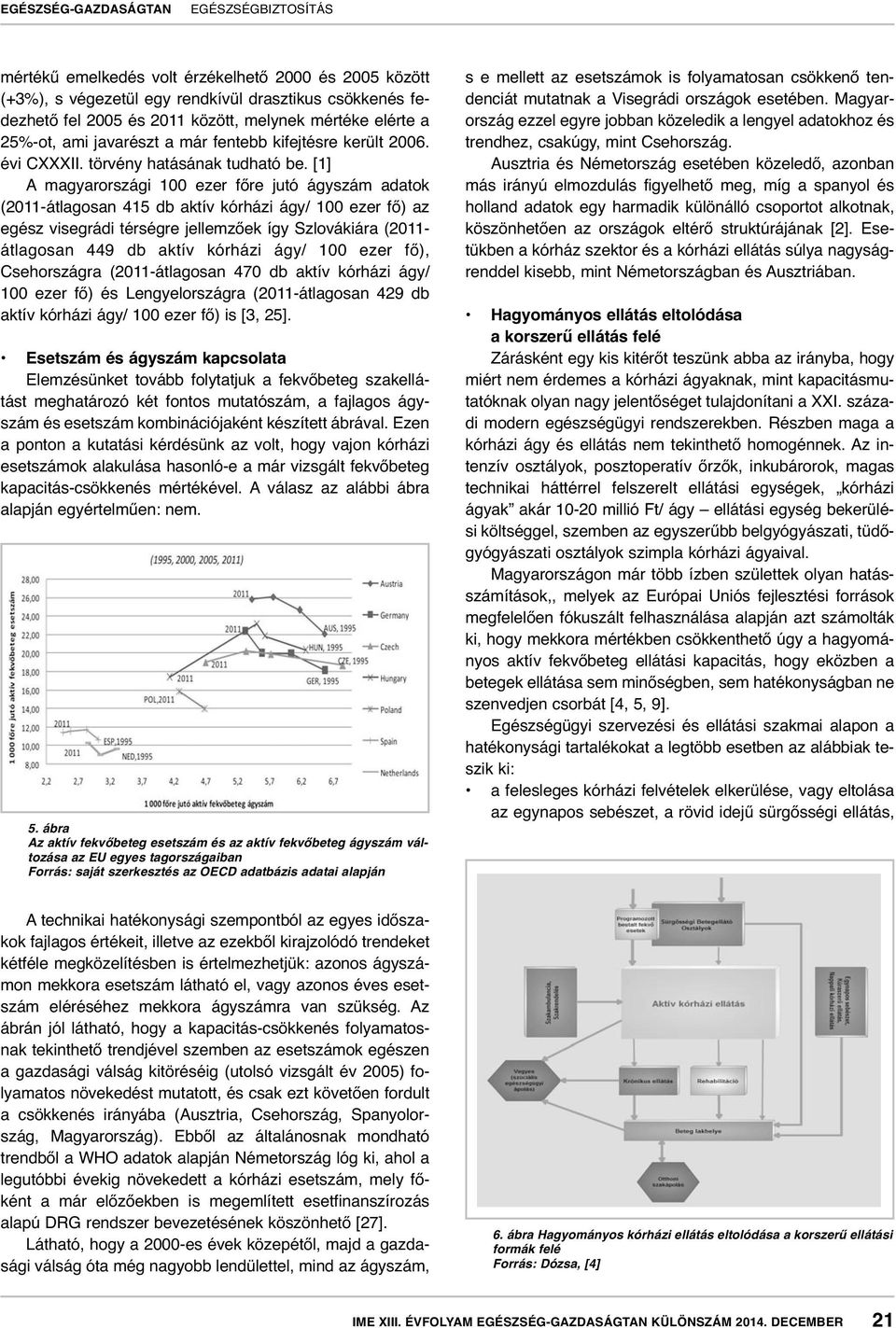 [1] A magyarországi 100 ezer főre jutó ágyszám adatok (2011-átlagosan 415 db aktív kórházi ágy/ 100 ezer fő) az egész visegrádi térségre jellemzőek így Szlovákiára (2011- átlagosan 449 db aktív