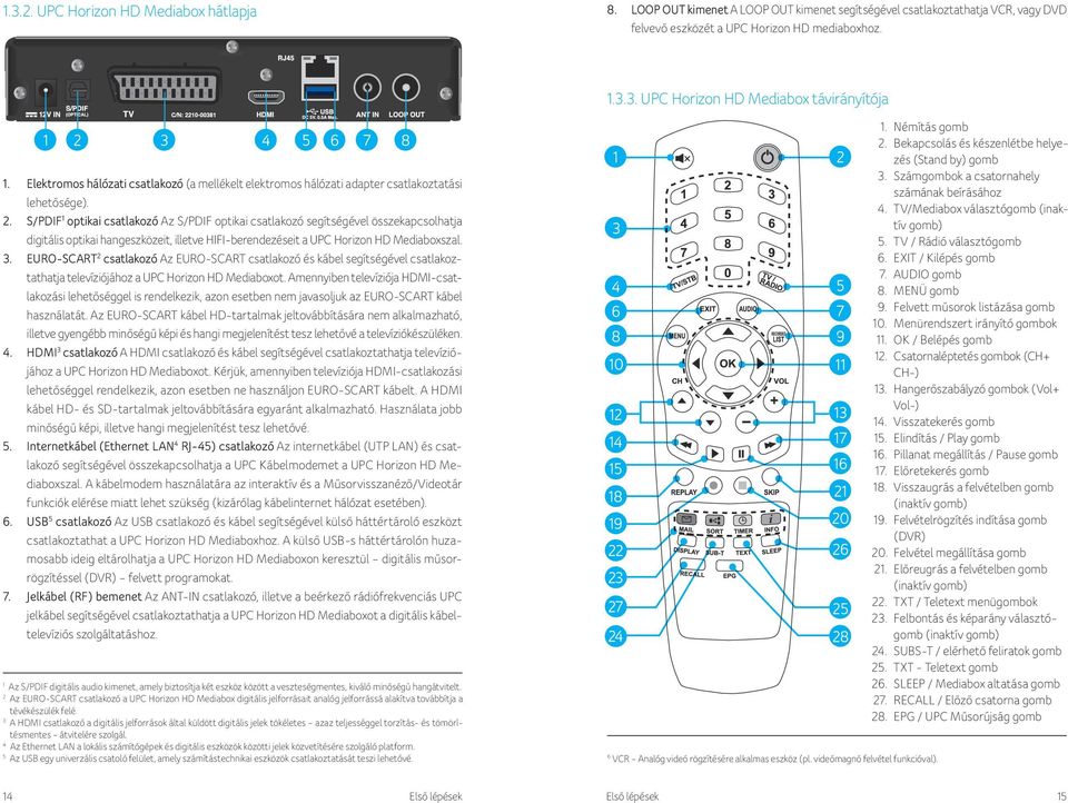 UPC Horizon HD Mediabox KAON KCF-SA900PCO Felhasználói kézikönyv.  Üzembehelyezési segédlet és használati útmutató - PDF Free Download