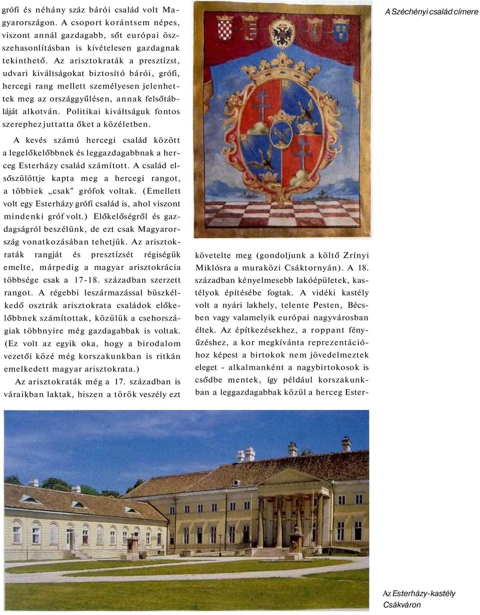 Politikai kiváltságuk fontos szerephez juttatta őket a közéletben.