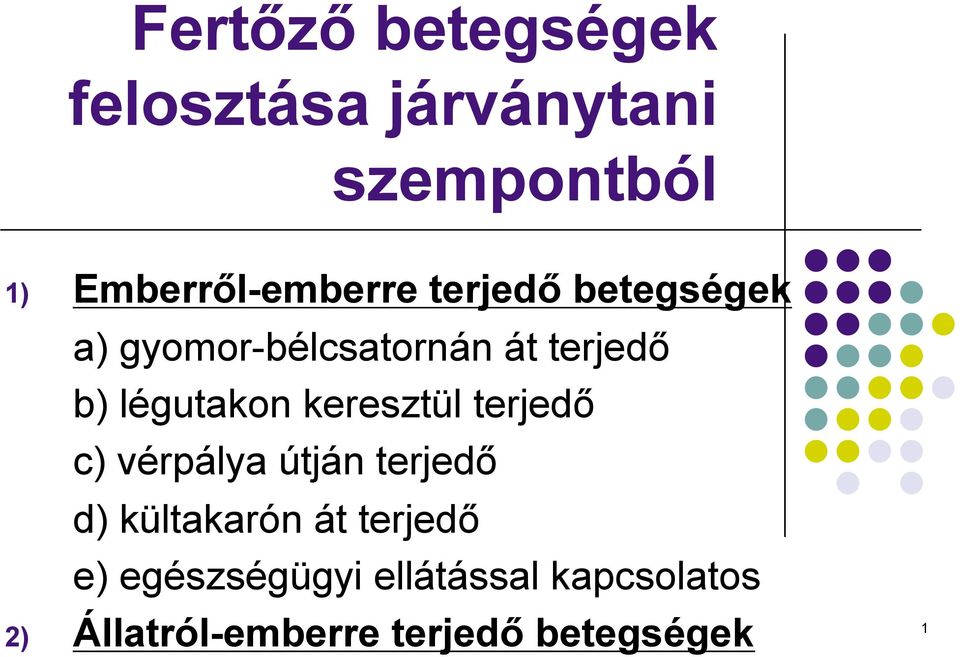 b) légutakon keresztül terjedő c) vérpálya útján terjedő d) kültakarón