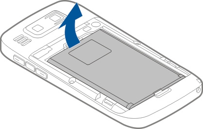 Kezdő lépések A SIM-kártya és az akkumulátor behelyezése Fontos: A készülékben ne használjunk mini-uicc SIM-kártyát (más néven micro-sim-kártyát), átalakítóba helyezett micro-sim-kártyát vagy