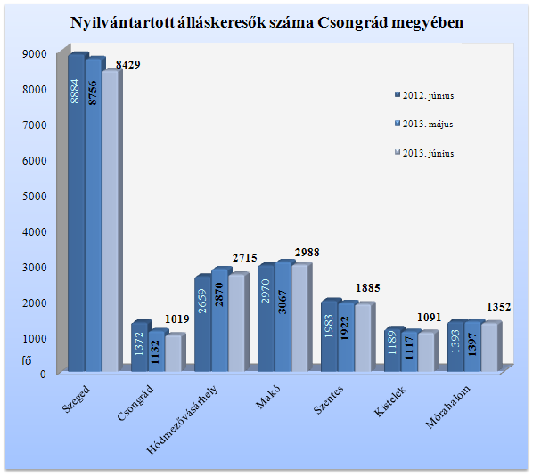 Áramlási információk 2013. június hónapban, a megyében a regisztrációba bekerülők száma 2 118 fő volt, mely 15,7 %-kal haladja meg el az előző havi beáramló létszámot. A 2012.