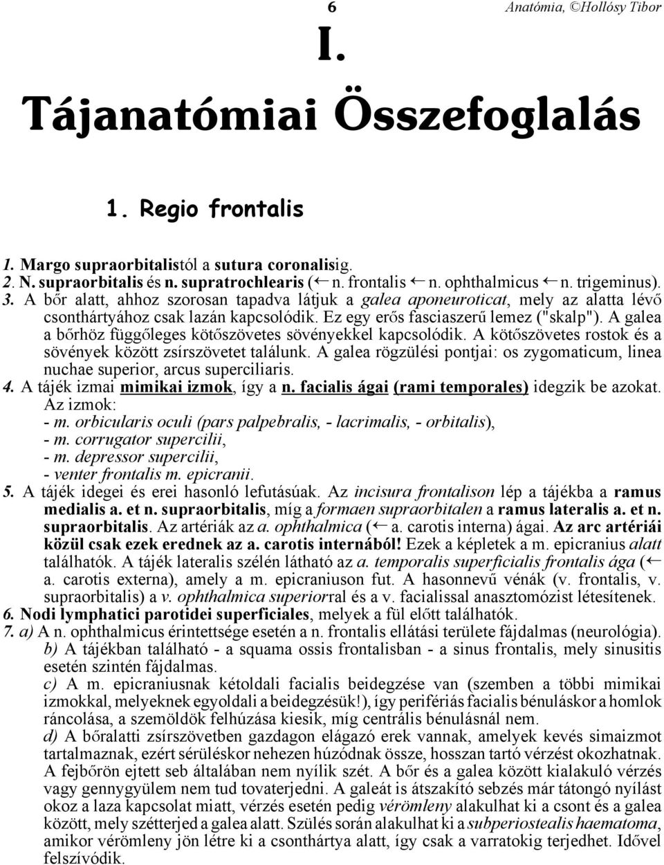 A galea a bårhöz függåleges kötåszövetes sövényekkel kapcsolódik. A kötåszövetes rostok és a sövények között zsírszövetet találunk.